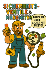 MESTO Sicherheitsventile und Manometer als Zubehör & Ersatzteile für Drucksprühgeräte