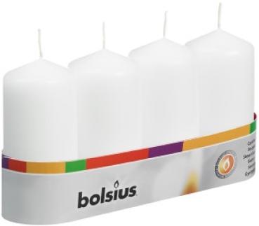 Stumpen Kerzen 10x4.8 cm weiß 4 Stück