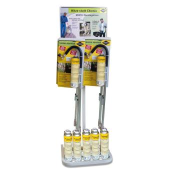 MESTO Thermogärtner 1760 – Präsentation im Verkaufsständer mit Gasflaschen