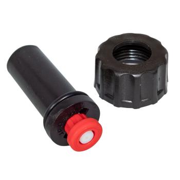 MESTO Sicherheitsventil 6707 schwarz mit rotem Druckknopf und Verschlusskappe