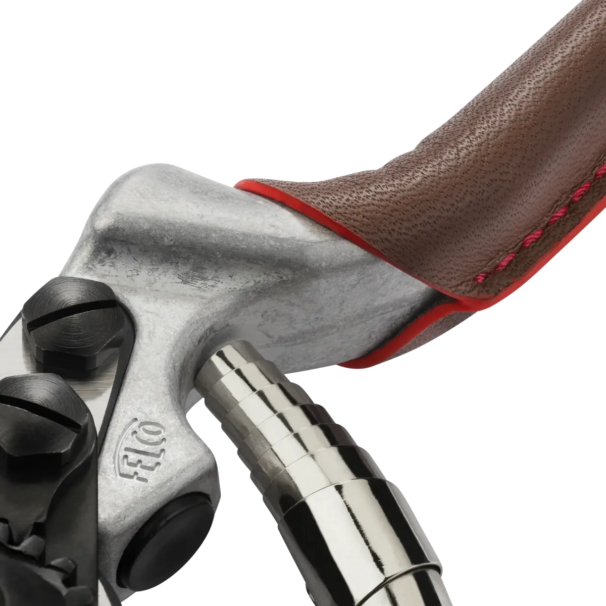 FELCO 6 Elite Ledergriff Detail hochwertige Verarbeitung