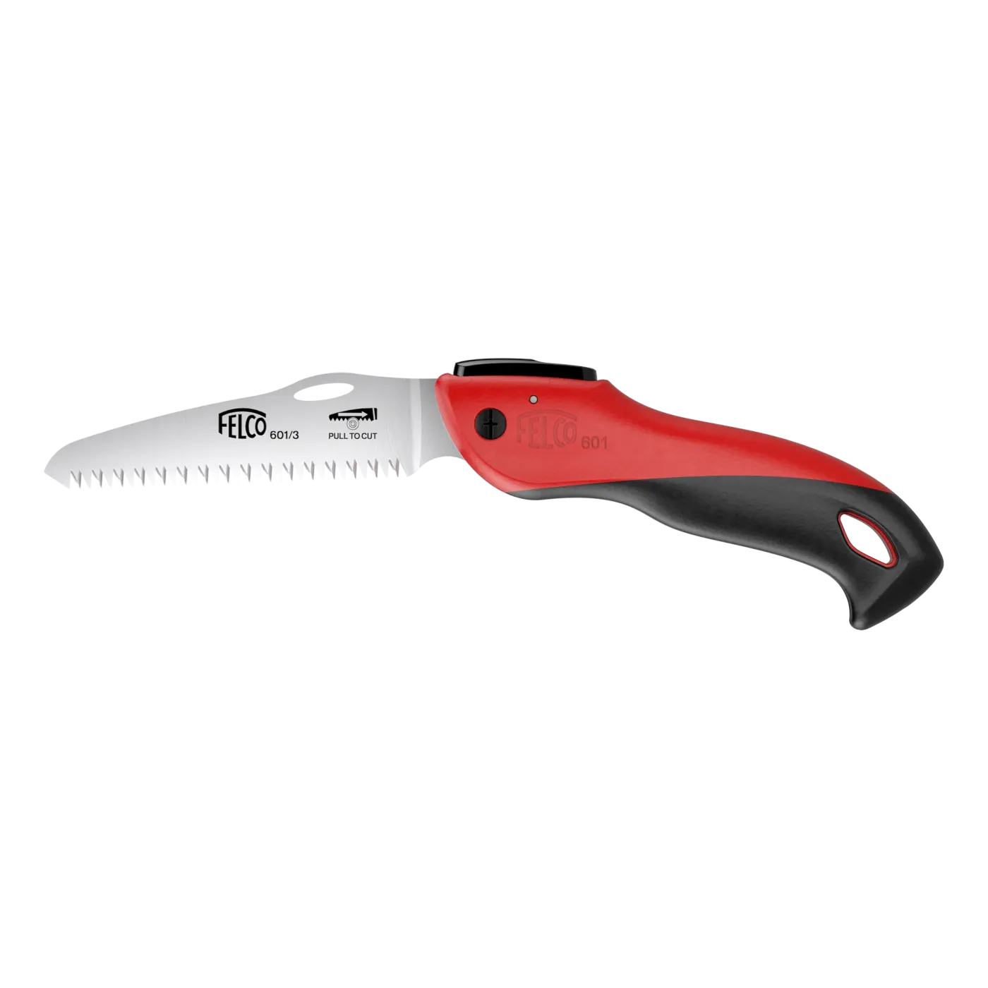 FELCO 601 Klappsäge geöffnet mit ziehendem Schnitt