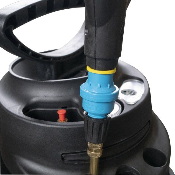 Detailansicht des Druckbegrenzungsventils am MESTO FERROX 10 Hochdrucksprühgerät 3585G für präzise Druckregelung.