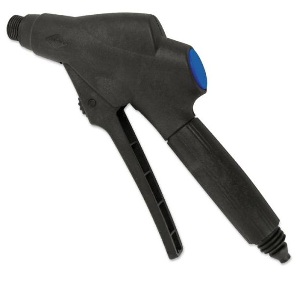 Schwarzes MESTO Abstellventil 2310 aus Kunststoff mit ergonomischem Griff und FPM-Dichtungen