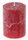 Stumpen Kerzen Rustikal 7x9 cm rot 12 Stück